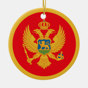 Flagge Montenegros Keramik Ornament