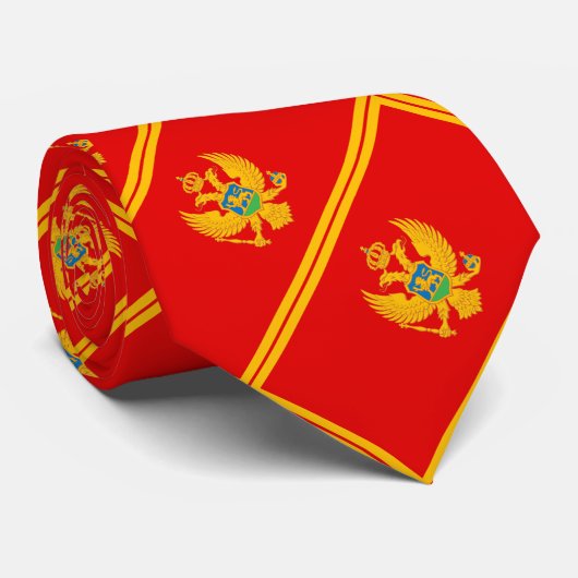 Flagge Montenegros Krawatte (Gerollt)