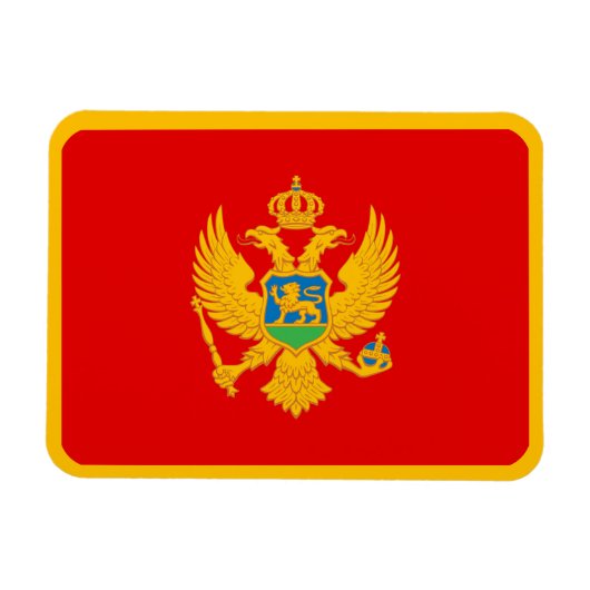 Flagge Montenegros Magnet (Horizontal)