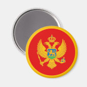 Flagge Montenegros Magnet (Vorderseite/Rückseite)