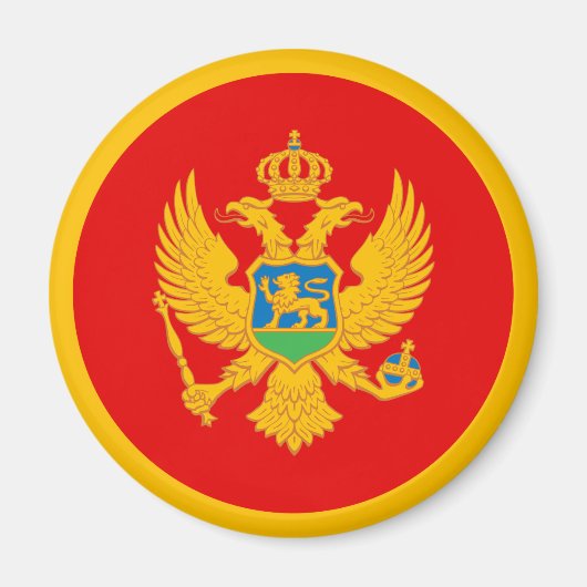 Flagge Montenegros Magnet (Vorne)