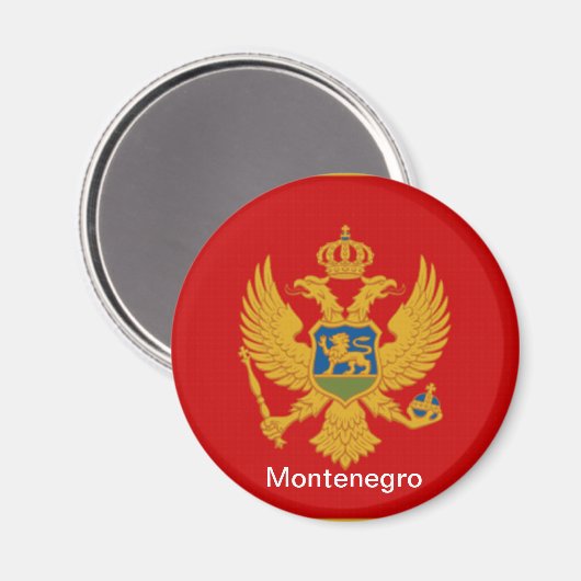 Flagge Montenegros Magnet (Vorderseite/Rückseite)