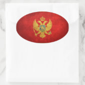 Flagge Montenegros Ovaler Aufkleber (Tasche)