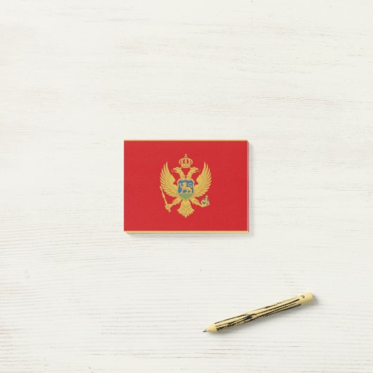 Flagge Montenegros Post-it® Notes Post-it Klebezettel (Auf Schreibtisch)