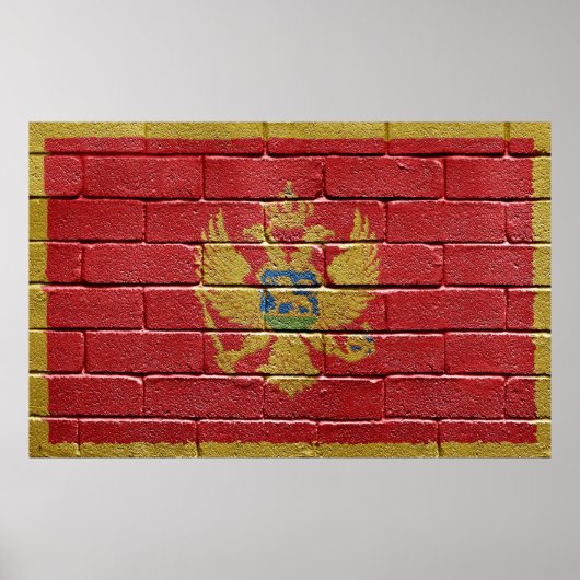 Flagge Montenegros Poster (Vorne)