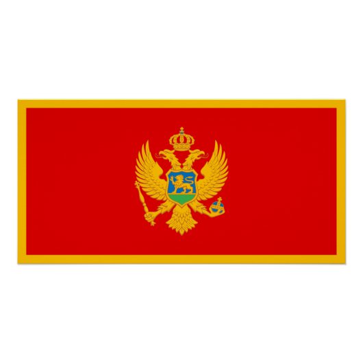 Flagge Montenegros Poster (Vorderseite)