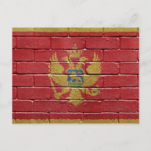 Flagge Montenegros Postkarte (Vorderseite)