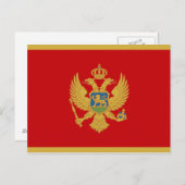 Flagge Montenegros Postkarte (Vorne/Hinten)