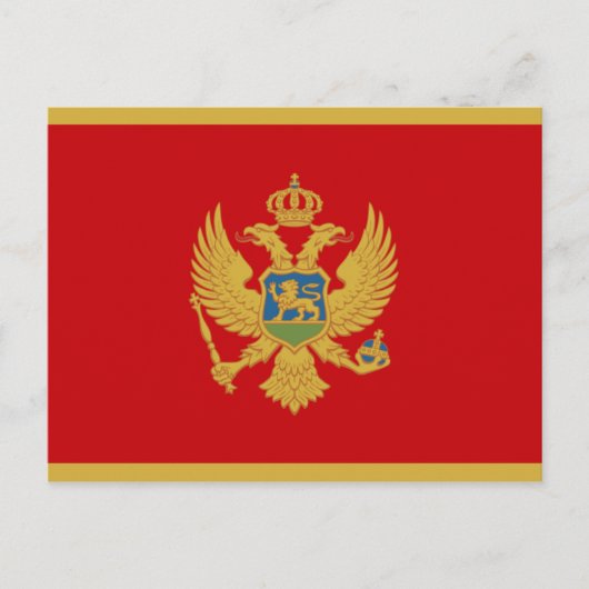 Flagge Montenegros Postkarte (Vorderseite)