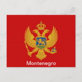Flagge Montenegros Postkarte (Vorderseite)