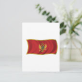 Flagge Montenegros Postkarte (Stehend Vorderseite)