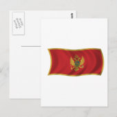 Flagge Montenegros Postkarte (Vorne/Hinten)