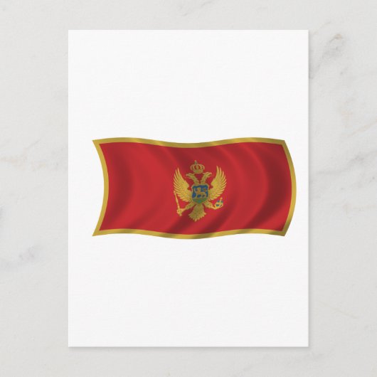 Flagge Montenegros Postkarte (Vorderseite)