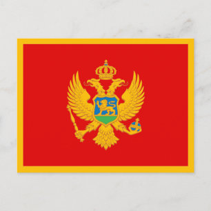 Flagge Montenegros Postkarte