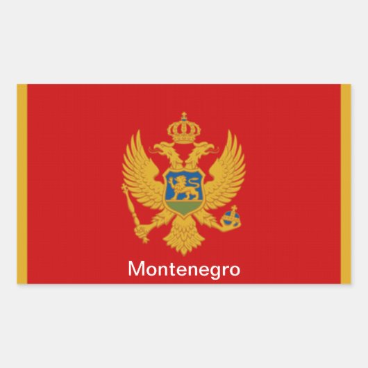 Flagge Montenegros Rechteckiger Aufkleber (Vorderseite)