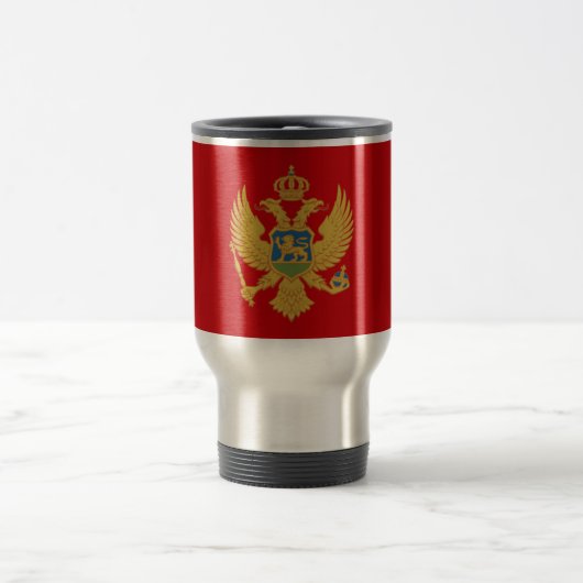 Flagge Montenegros - Reise/Tasse Reisebecher (Mittel)