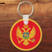 Flagge Montenegros Schlüsselanhänger (Rückseite)