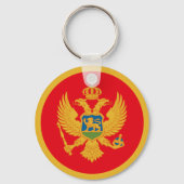 Flagge Montenegros Schlüsselanhänger (Rückseite)