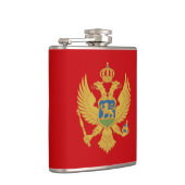 Flagge Montenegros Vinyl-Wrapped Flask Flachmann (Rechts)