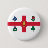 Flagge Montreals, Quebec Button (Vorderseite)