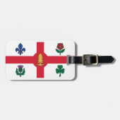 Flagge Montreals, Quebec Gepäckanhänger (Vorderseite horizontal)