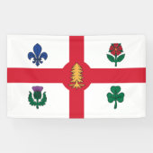 Flagge Montreals (Quebec, Kanada) Banner (Horizontal)