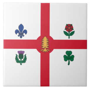Flagge Montreals (Quebec, Kanada) Fliese