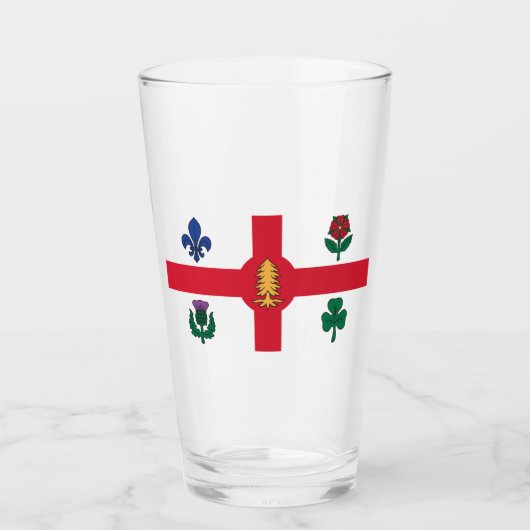 Flagge Montreals (Quebec, Kanada) Glas (Vorderseite)