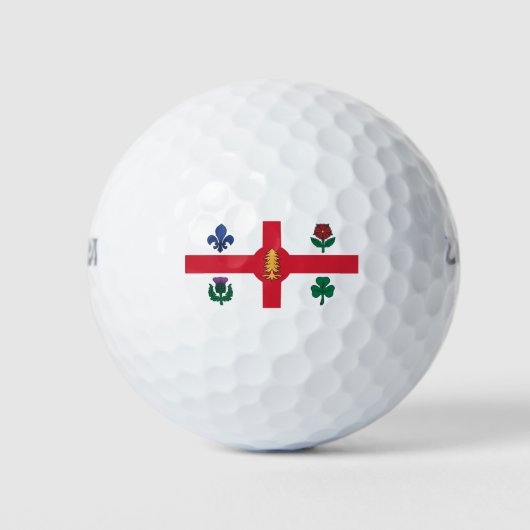 Flagge Montreals (Quebec, Kanada) Golfball (Vorderseite)