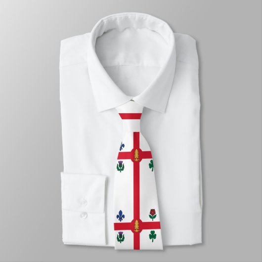 Flagge Montreals (Quebec, Kanada) Krawatte (Gebunden)