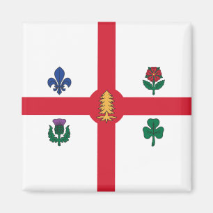 Flagge Montreals (Quebec, Kanada) Magnet