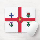 Flagge Montreals (Quebec, Kanada) Mousepad (Mit Mouse)