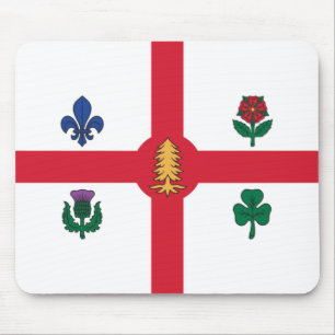 Flagge Montreals (Quebec, Kanada) Mousepad