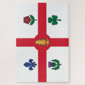 Flagge Montreals (Quebec, Kanada) Puzzle (Vertikal)