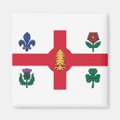 Flagge Montreals, Quebec Magnet (Vorne)