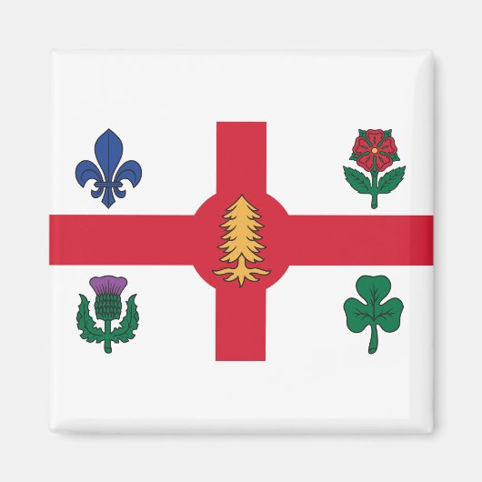 Flagge Montreals, Quebec Magnet (Vorne)