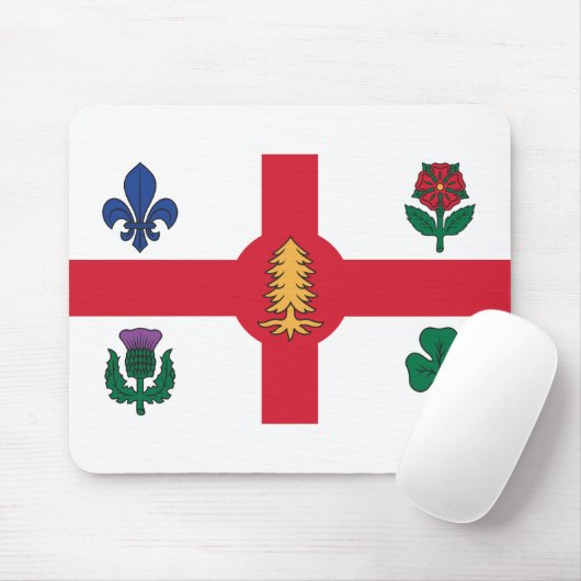 Flagge Montreals, Quebec Mousepad (Mit Mouse)
