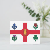 Flagge Montreals, Quebec Postkarte (Stehend Vorderseite)