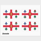 Flagge Montreals, Quebec Rechteckiger Aufkleber (Blatt)