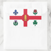 Flagge Montreals, Quebec Rechteckiger Aufkleber (Tasche)