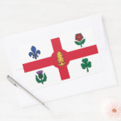 Flagge Montreals, Quebec Rechteckiger Aufkleber (Umschlag)