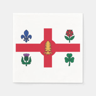 Flagge Montreals, Quebec Serviette