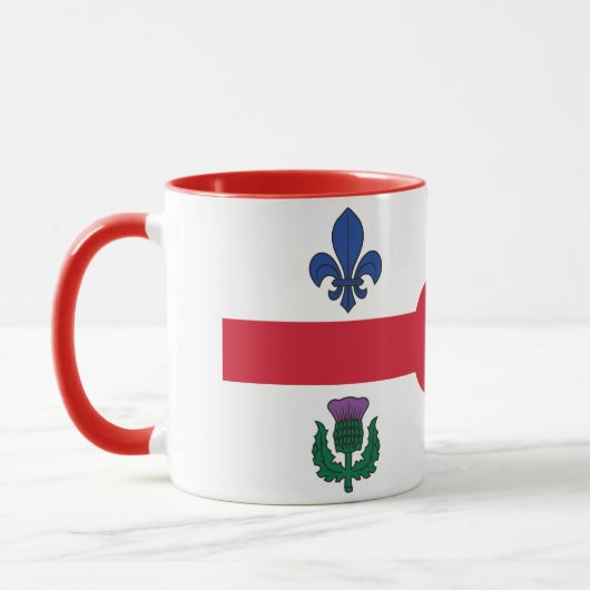 Flagge Montreals, Quebec Tasse (Links)