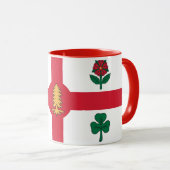 Flagge Montreals, Quebec Tasse (VorderseiteRechts)
