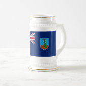 Flagge Montserrat Bierglas (VorderseiteRechts)