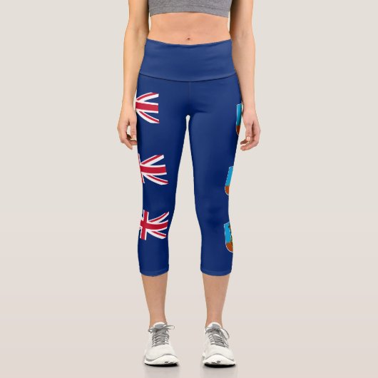 Flagge Montserrat Capri Leggings (Vorderseite)