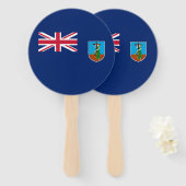 Flagge Montserrat Fächer (Vorne und Hinten)