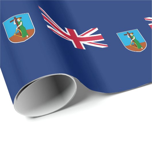 Flagge Montserrat Geschenkpapier (Rolleneckpunkt)