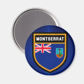 Flagge Montserrat Magnet (Vorderseite/Rückseite)