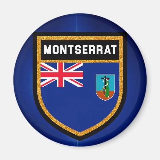 Flagge Montserrat Magnet (Vorne)